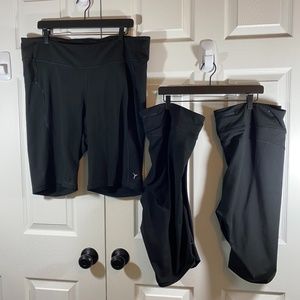 Set of THREE pair of 3X Old Navy Black bike shorts